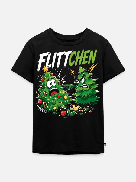 Tannenbäume Lustig Flittchen Spruch - Kinder Premium Bio T-Shirt - Schwarz
