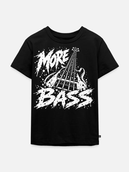 More Bass Bassgitarre - Kinder Premium Bio T-Shirt - Schwarz
