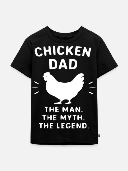 HuhnVater Legende Motiv - Kinder Premium Bio T-Shirt - Schwarz