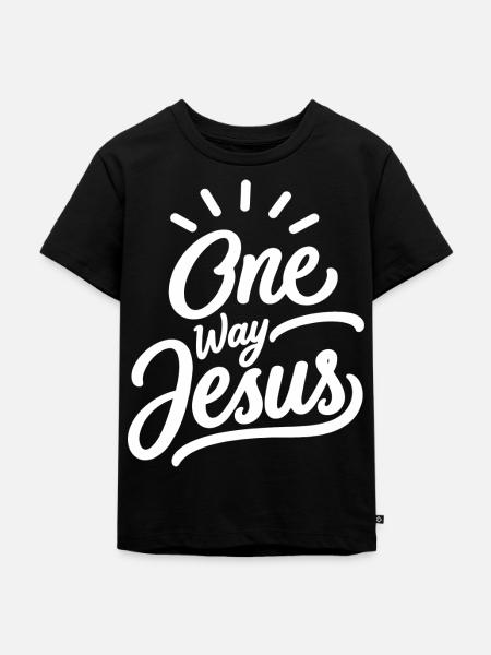 Einweg-Jesus-christlicher Glaube - Kinder Premium Bio T-Shirt - Schwarz