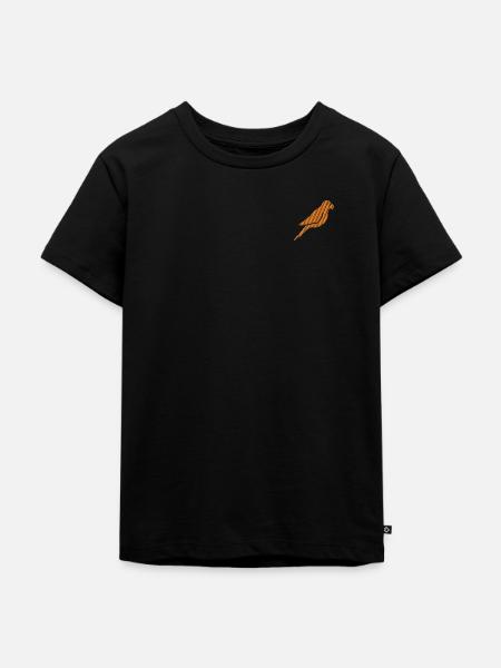 Papagei bestickt - Premium økologisk T-shirt til børn - sort