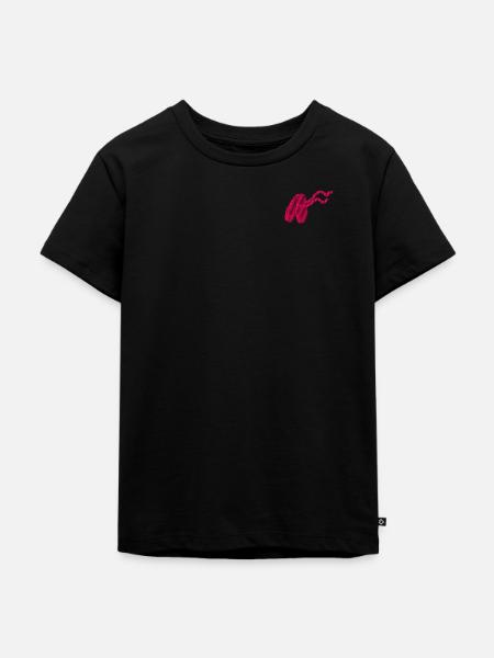 Ballettschuhe bestickt - Kinder Premium Bio T-Shirt - Schwarz