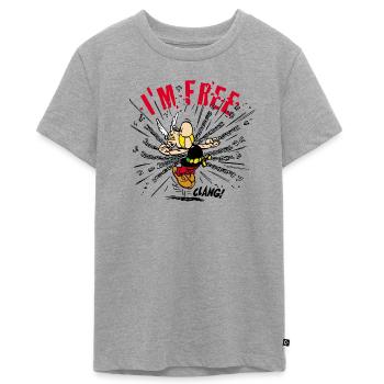 Asterix & Obelix - Asterix 'I'm Free' - Teenager Premium Organic T-Shirt - heather grey - Front