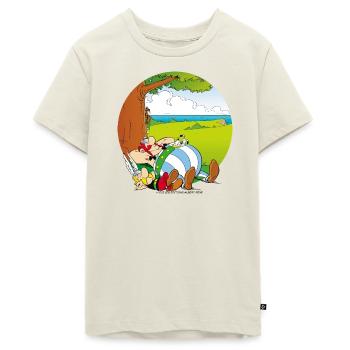 Asterix & Obelix Machen Siesta Mit Idefix - Teenager Premium Bio T-Shirt - Naturweiß - Vorne - AI Model Teenager Male light (155cm)