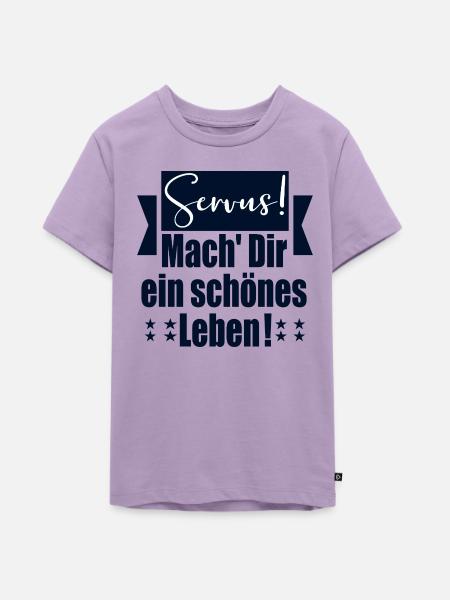 Servus Schönes Leben - Teenager Premium Bio T-Shirt - Lavendel