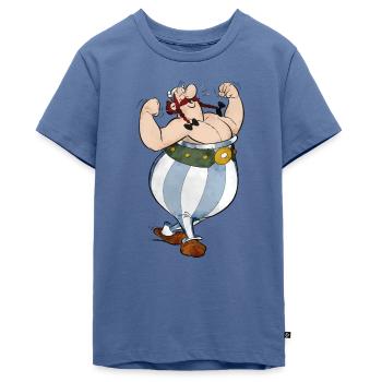 Asterix Obelix Hände In Den Taschen - Teenager Premium Bio T-Shirt - Taubenblau - Vorne - AI Model Teenager Male light (155cm)