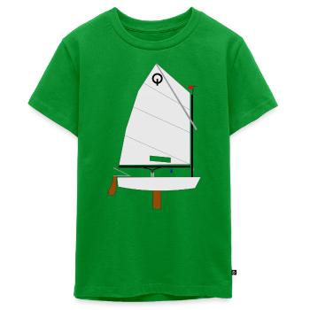 Optimist Riss - Teenager Premium Bio T-Shirt - Grün - Vorne - AI Model Teenager Male light (155cm)
