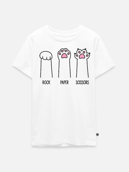 Rock Paper Scissors - Teenager Premium Bio T-Shirt - Weiß
