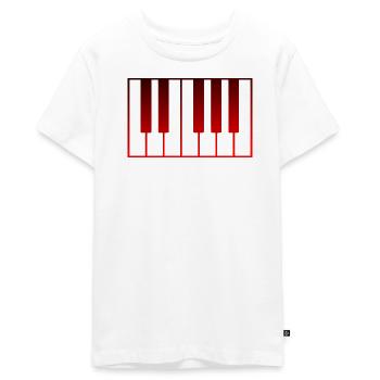 Musikinstrument - Klavier - Teenager Premium Bio T-Shirt - Weiß - Vorne - AI Model Teenager Male light (155cm)
