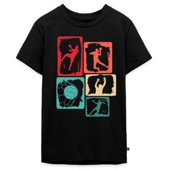 Handball Spieler Handballspieler Jungen Handballer - Teenager Premium Bio T-Shirt - Schwarz - Vorne - AI Model Teenager Male light (155cm)