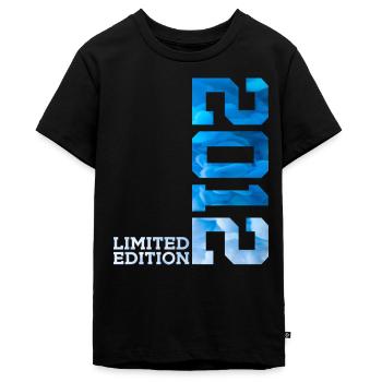 14. GEBURTSTAG LIMITED EDITION 2012 - Teenager Premium Bio T-Shirt - Schwarz - Vorne - AI Model Teenager Male light (155cm)