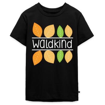 Waldkind - Teenager Premium Bio T-Shirt - Schwarz - Vorne - AI Model Teenager Male light (155cm)