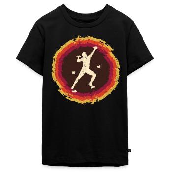 Klettern Kletterhalle Kletterer Bouldern - Teenager Premium Bio T-Shirt - Schwarz - Vorne - AI Model Teenager Male light (155cm)