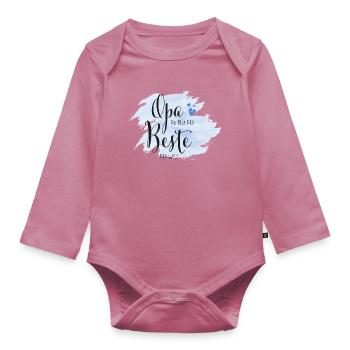 Opa du bist der Beste der Welt - Baby Bio-Langarm-Body - Mauve - Vorne