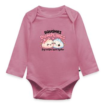 Squishy Dumplings – Boys & Girls - Baby Bio-Langarm-Body - Mauve - Vorne