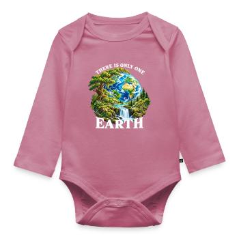 Erde: Einzigartige Naturwelt - Baby Bio-Langarm-Body - Mauve - Vorne