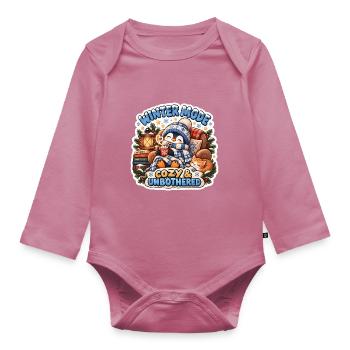 Wintermodus Kuschelig & Gelassen - Baby Bio-Langarm-Body - Mauve - Vorne