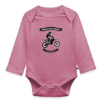 motocross spirit - Baby Bio-Langarm-Body - Mauve - Vorne