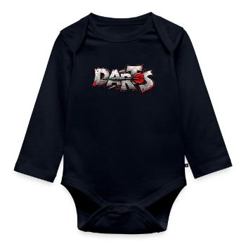 Darts Graffiti Burst - Baby Bio-Langarm-Body - Navy - Vorne