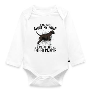boxer - Organic Longsleeve Baby Bodysuit - white - Front