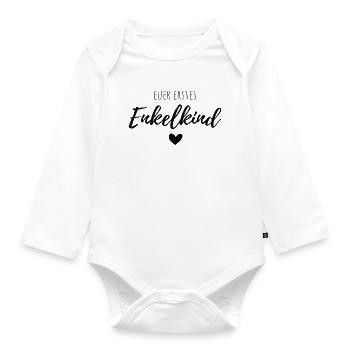 Euer erstes Enkelkind - Baby Bio-Langarm-Body - Weiß - Vorne