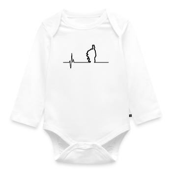J'aime la corse, je suis corse - Body Bébé bio manches longues - blanc - Devant