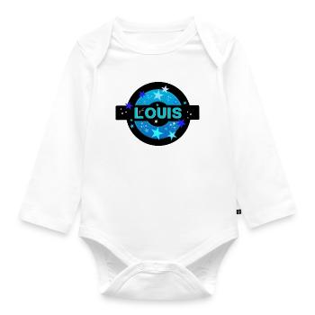 Louis Geburtstag Louis - Baby Bio-Langarm-Body - Weiß - Vorne