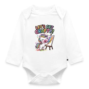 Lass uns kreativ werden! - Baby Bio-Langarm-Body - Weiß - Vorne