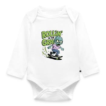 Rollin zum Grab - Baby Bio-Langarm-Body - Weiß - Vorne