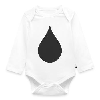 Symbole de logo drop shape - Body Bébé bio manches longues - blanc - Devant