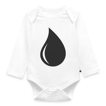 Symbole de logo drop shape - Body Bébé bio manches longues - blanc - Devant