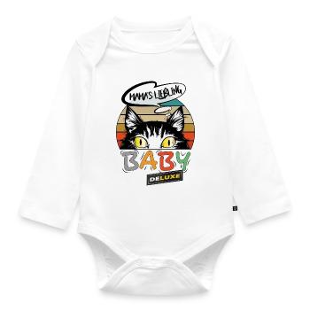 Mama Liebling Beste Baby - Baby Bio-Langarm-Body - Weiß - Vorne