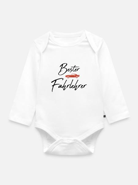 Bester Fahrlehrer - Baby Bio-Langarm-Body - Weiß