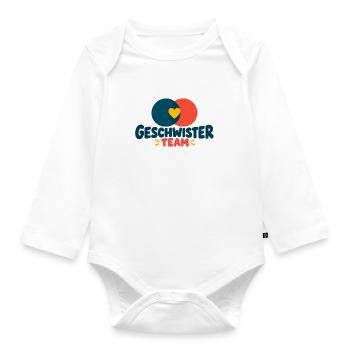 Geschwisterteam - Baby Bio-Langarm-Body - Weiß - Vorne