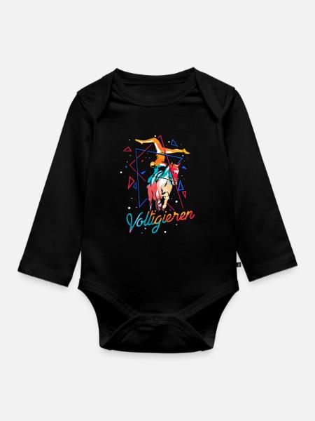 Anmutige Voltigierkunst Teamkür - Baby Bio-Langarm-Body - Schwarz