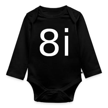 8i - Baby Bio-Langarm-Body - Schwarz - Vorne