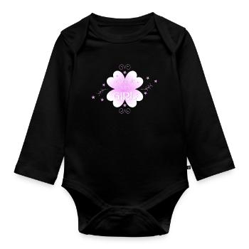 baby girl - Baby Bio-Langarm-Body - Schwarz - Vorne