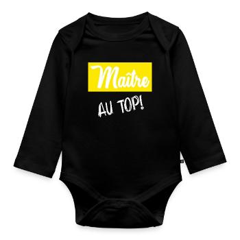 MEISTER. MEISTER. HUMOR - Baby Bio-Langarm-Body - Schwarz - Vorne