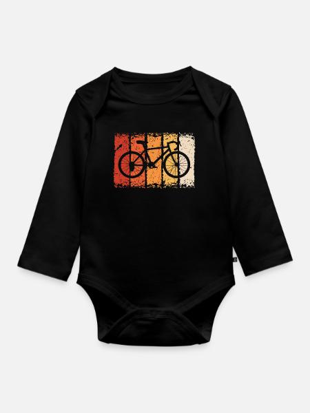 Fahrrad - Baby Bio-Langarm-Body - Schwarz