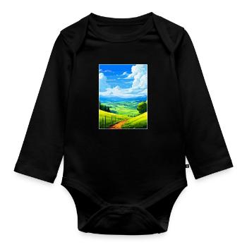 Bergisches Land Deutschland Vintage Reiseposter WPA - Baby Bio-Langarm-Body - Schwarz - Vorne