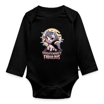 Effroyablement fabuleux - Body Bébé bio manches longues - noir - Devant