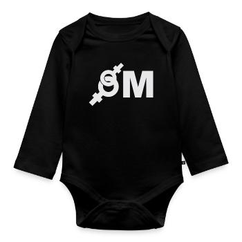 8M Frauentag Geschlechterfusion: United Icon - Baby Bio-Langarm-Body - Schwarz - Vorne