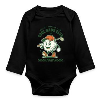 Bestes Golf-Dad-Duo - Baby Bio-Langarm-Body - Schwarz - Vorne