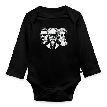 Philosophen des Existentialismus - Baby Bio-Langarm-Body - Schwarz - Vorne