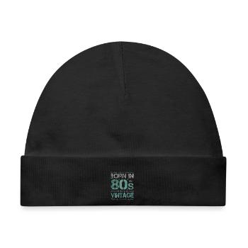 die Achtziger 80er 80s - Baby Premium Organic Mütze - Schwarz - Vorne