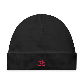 Om Symbol Hinduismus - Baby Premium Organic Mütze - Schwarz - Vorne