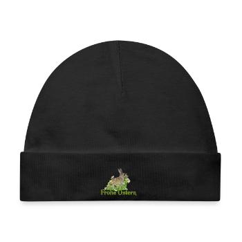 Frohe Ostern - Baby Premium Organic Mütze - Schwarz - Vorne