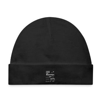 Wassermann Sternzeichen - Baby Premium Organic Mütze - Schwarz - Vorne