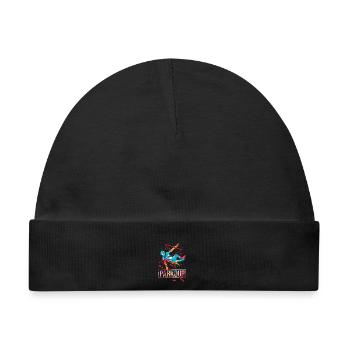 Furchtloser Parkour Stadtakrobat - Baby Premium Organic Mütze - Schwarz - Vorne