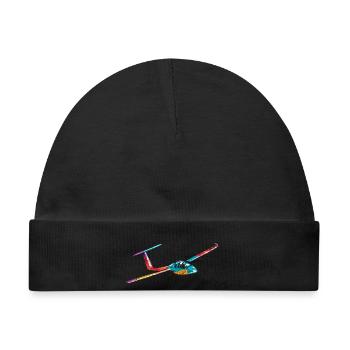 Kühner Segelflieger Thermikflug - Baby Premium Organic Mütze - Schwarz - Vorne